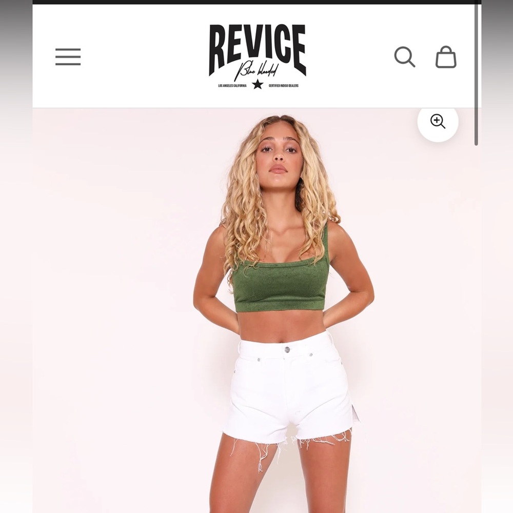 Revice Denim White Shorts